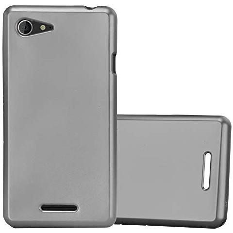 Custodia Compatibile Con Sony Xperia E3 In Grigio Metallico - Coperchio Protettivo In Silicone Tpu Flessibile - Foto 1