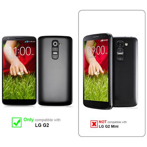 Custodia Compatibile Con Lg G2 In Rosso Cremisi - Coperchio Protettivo Con Chiusura Magnetica E 3 Slot Per Carte - Foto 6