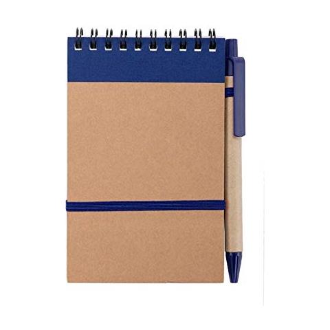 Bigbuy Scuola 143190 - Quaderno Ad Anelli Con Penna 70 Fogli, Blu, 9,7 X 14,4 X 1 Cm - Foto 2