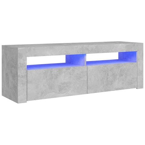 Mobile Porta TV con Luci LED Grigio Cemento 120x35x40 cm - Foto 1