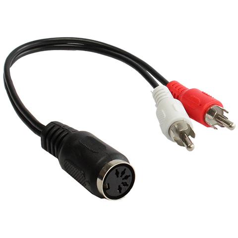 AD-5B2CS, 2 x RCA, 5-pin DIN, Nero, Rosso, Bianco, Maschio / femmina - Foto 1