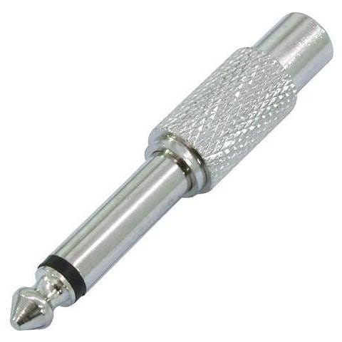 Adattatore 10 pezzi / bag plug a: 1 x rca (f) plug b: 1 x 6.3 mm jack (mono) peso: 70 g. - Foto 1