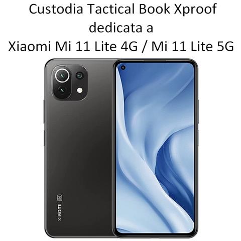 Custodia Originale Book Xproof Flip Case Per Xiaomi Mi 11 Lite 4g - 5g - Ne Black Hawk - Foto 2