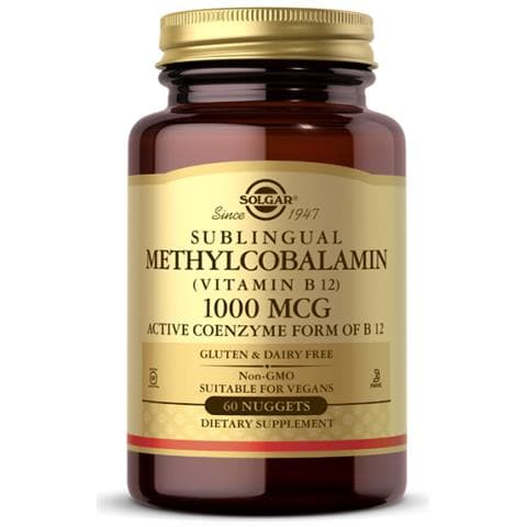 Vitamina B-12 1000mcg Metilcobalamina 60 Pepite Solgar - Foto 1