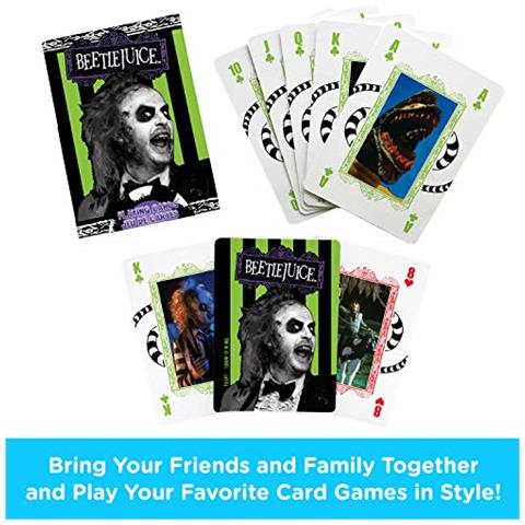 Beetlejuice Carte Da Gioco - Mazzo Di Carte A Tema Beetlejuice Per I Tuoi Giochi Di Carte Preferiti - Merce E Oggetti Da Collezione Con Licenza Ufficiale - Foto 4