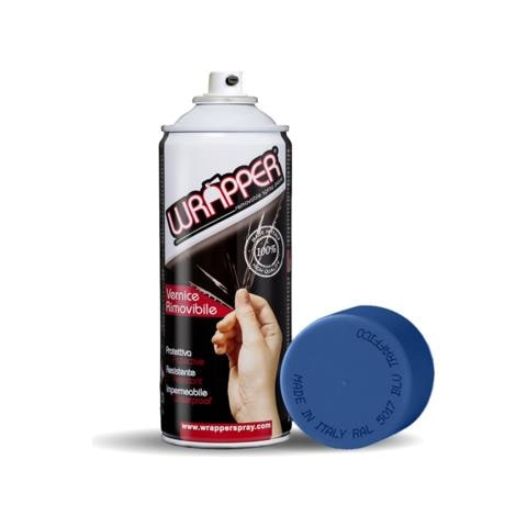 Wrapper, Pellicola Spray Rimovibile, 400 Ml - Blu Traffico - Ral 5017 - Foto 1
