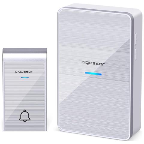 Aigostar Campanello Dc Senza Fili Wireless Impermeabile Ip44 Singolo - 3 Pile Aa - Foto 1