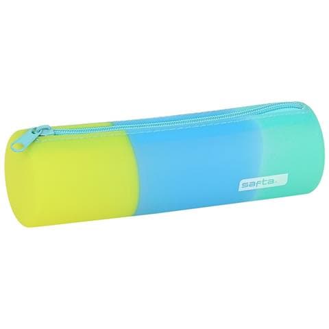 Astuccio Scuola Cilindrico Azzurro Verde Giallo (20 X 5 X 5 Cm) - Foto 1