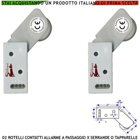 Contatti Di Allarme Per Serranda 2 Sensori Rotello Protegge La Tapparelle Contro Il Sollevamento La Rotella Spinta Da - Foto 1