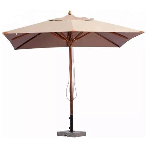 Ombrellone Da Giardino In Legno Palo Untero Idrorepellente Con Carrucole 3x3 M Sun Top Exclusive - Foto 1