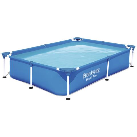 Piscina Bassa Rettangolare Per Bambini 221x150xh43 Cm Steel Pro Frame Bestway 56401 - Foto 1