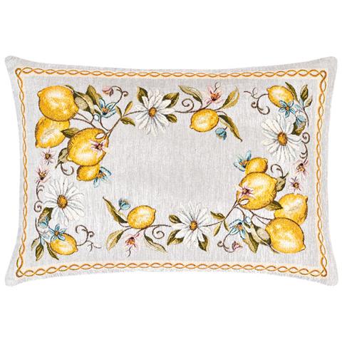 Federa Cuscino Arredo Casa Fodera Tessuto Cinigliato Estivo Limoni 40x60 Limoni - Foto 1