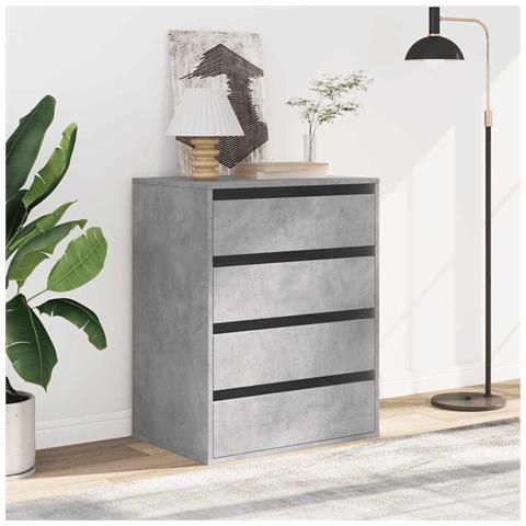 Cassettiera Angolo Grigio Cemento 60x41x76cm Legno Multistrato - Foto 2