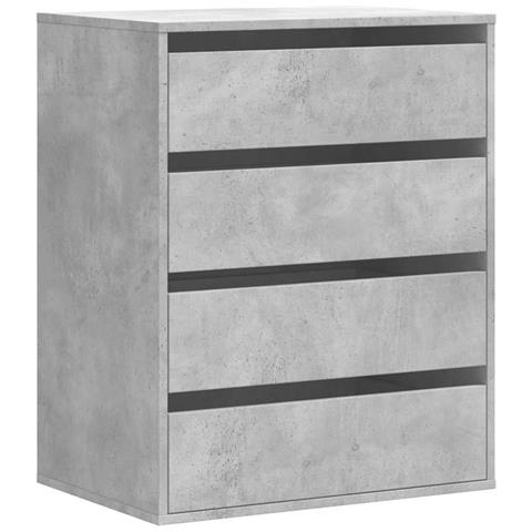 Cassettiera Angolo Grigio Cemento 60x41x76cm Legno Multistrato - Foto 1