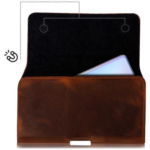 Custodia Cintura Universale Taglia M Pelle Royal Chiusura Magnetica - Foto 5