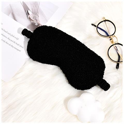 Maschera Per Gli Occhi A Forma Di Orsetto Di Peluche Black - Foto 3