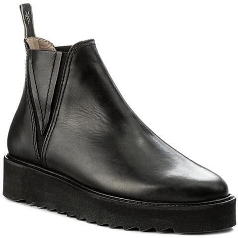 Stivaletto Da Donna In Pelle Nera Con Tacco, Slip On 38 - Foto 3