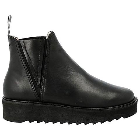 Stivaletto Da Donna In Pelle Nera Con Tacco, Slip On 38 - Foto 1