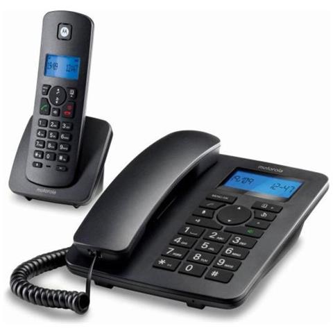 Telefono Combinato C4201 Fisso + Dect Nero - Foto 1