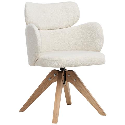 Sedia Da Pranzo Marcy Bouclé Beige Chiaro - Foto 2