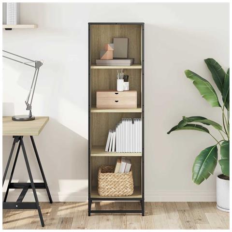 Libreria Rovere Sonoma 40x35x139 Cm In Legno Multistrato - Foto 3