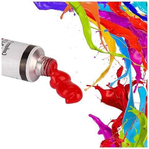 Set Di Pittura Acrilica Per Tele 12 Colori In Tubo Con Scatola Di Stoccaggio. Pigmenti Ricchi, Non Sbiadiscono. Non Tossici. - Foto 2