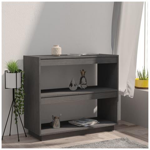 Lusso Casadino - Libreria Grigia 80x35x71 Cm In Legno Massello Di Pino - Foto 2