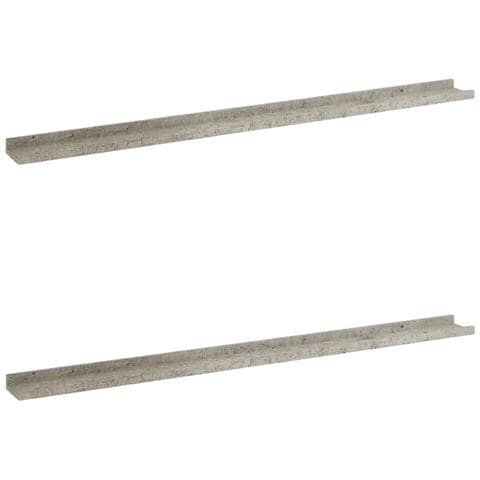 Lusso Casadino - Mensole Da Parete 2 Pz Grigio Cemento 115x9x3 Cm - Foto 1