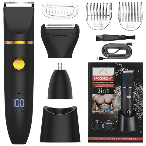 Set Rasoio Multifunzionale Da Donna 388 Nero - Pelle Liscia - Foto 1