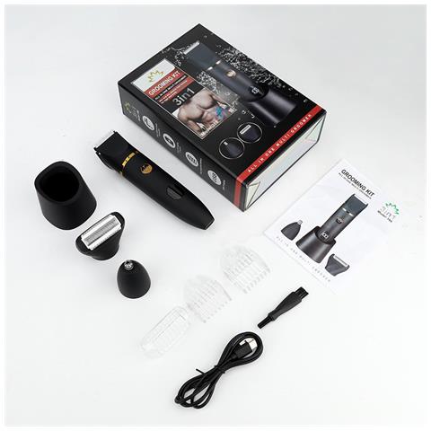 Set Rasoio Multifunzionale Da Donna 388 Nero - Pelle Liscia - Foto 3