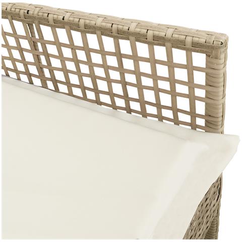 Sedie da giardino 2 pcs con cuscini Beige Rattan sintetico - Foto 9