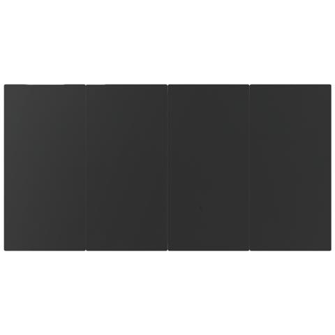 Set da pranzo per giardino 7 pezzi in polyrattan nero - Foto 9