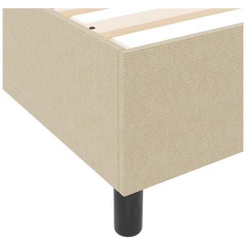 Letto Box Spring Verde Chiaro Grigio 160x200 cm Tessuto a Coste - Foto 9