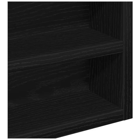 Vetrina Nero Rovere 100x8,5x75 cm Legno ingegnerizzato - Foto 9
