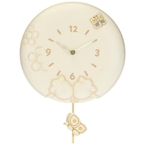 Orologio A Pendolo Elegance Grande Con Farfalla E Rose - Foto 1