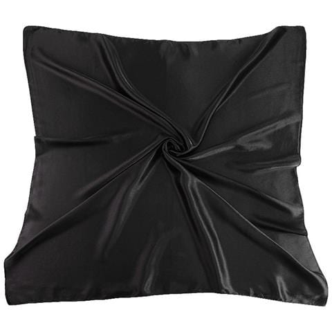 Foulard Quadrato Multifunzionale In Finta Seta: Accessorio Di Stile Versatile Black - Foto 1