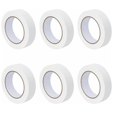 Nastri Adesivi per Pittori 6 pcs Bianco 30mm x 50m Carta - Foto 1