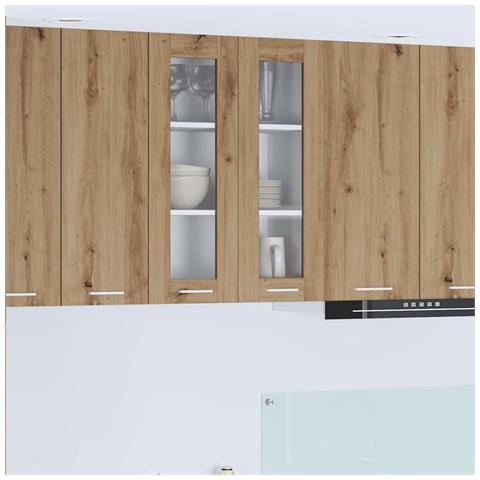 Armadio pensile Riga Rovere artigianale 60 x 31 x 80 cm - Foto 2