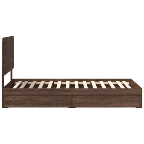 Letto con Contenitore con testiera Rovere Marrone 90 x 190 cm - Foto 9