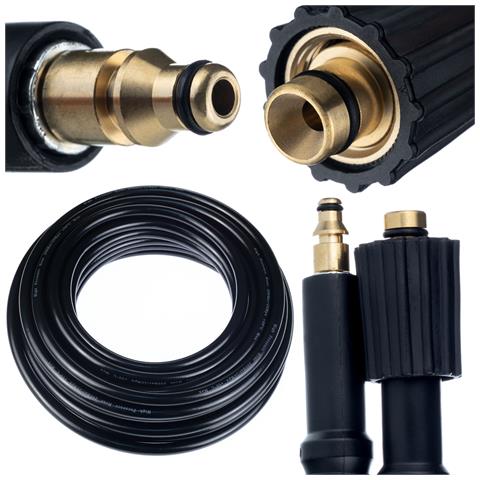 Tubo Alta Pressione 10m - Click Connect, Nylon, Pvc | Max 200 Bar, 60°c | Compatibile Con Idropulitrici Stihl, Nilfisk, Gerni - Foto 1