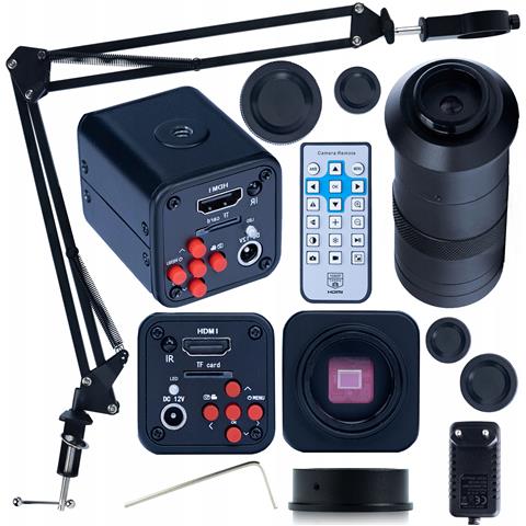 Set Microscopio Digitale Norma Black Pro - Camera Hdmi 1080p, Braccio Regolabile, Obiettivo 100x | Alta Qualità Immagine, Uso Professionale - Foto 1