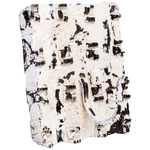 Appendino In Legno Intagliato Con Finitura Marrone Anticato Artigianale 16x3x8h Cm - Foto 1
