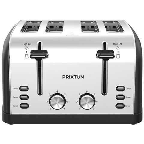 Tostapane 4 Slice Nera 1900W a 4 Fessure Extra Large, Acciaio Inox, 7 Livelli di Tostatura, Funzioni Scongelamento e Riscaldamento - Foto 4