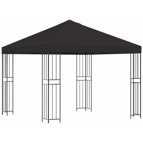 Gazebo 3 x 3 m Antracite Poliestere e Acciaio 190 gsm - Foto 1