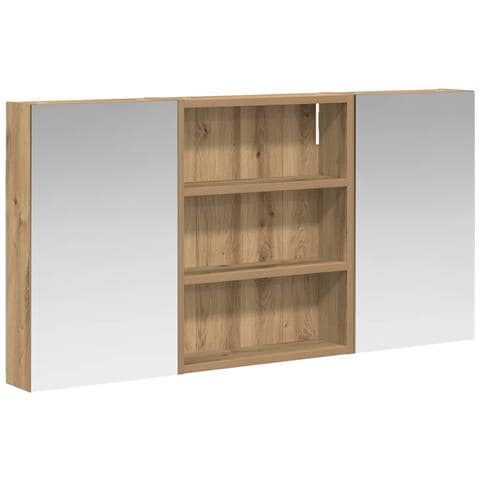 Set di Armadi da Bagno con lo scaffale 3 pcs 100 x 10,5 x 50 cm - Foto 1