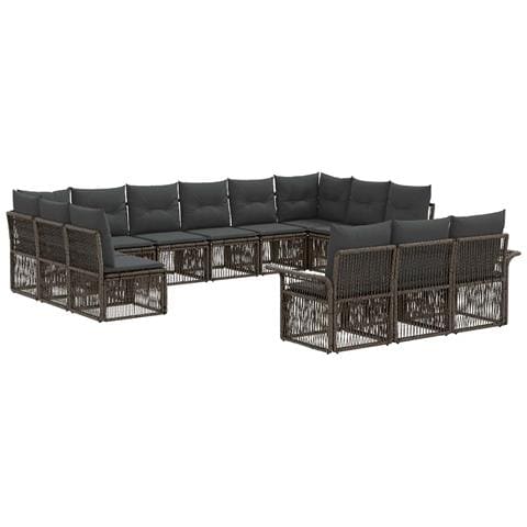 Set Divano da Giardino 13 pcs Grigio polyrattan - Foto 1