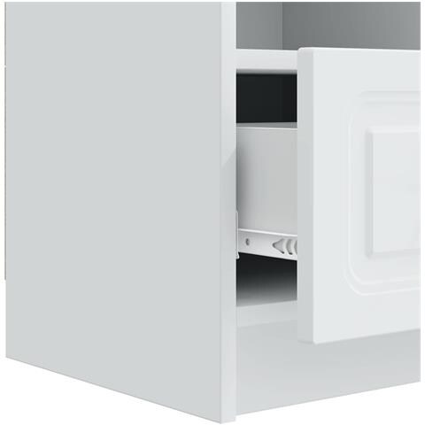 Mobile TV Bianco 102 x 34,5 x 47 cm Legno ingegnerizzato - Foto 9
