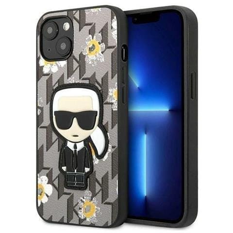 Custodia Karl Lagerfeld Flower Icon Per Iphone 13 Mini - Grigia - Foto 1