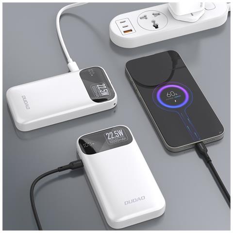 Batteria Esterna 10.000 Mah Bianca 22,5 W Con Cavo - Foto 3