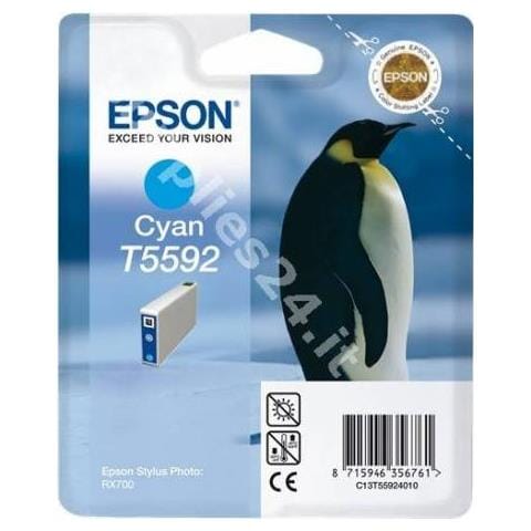 C13T55924010 Cartuccia Ink Originale Ciano per STYLUS Foto RX7000 Capacità 400 Pagine - Foto 2